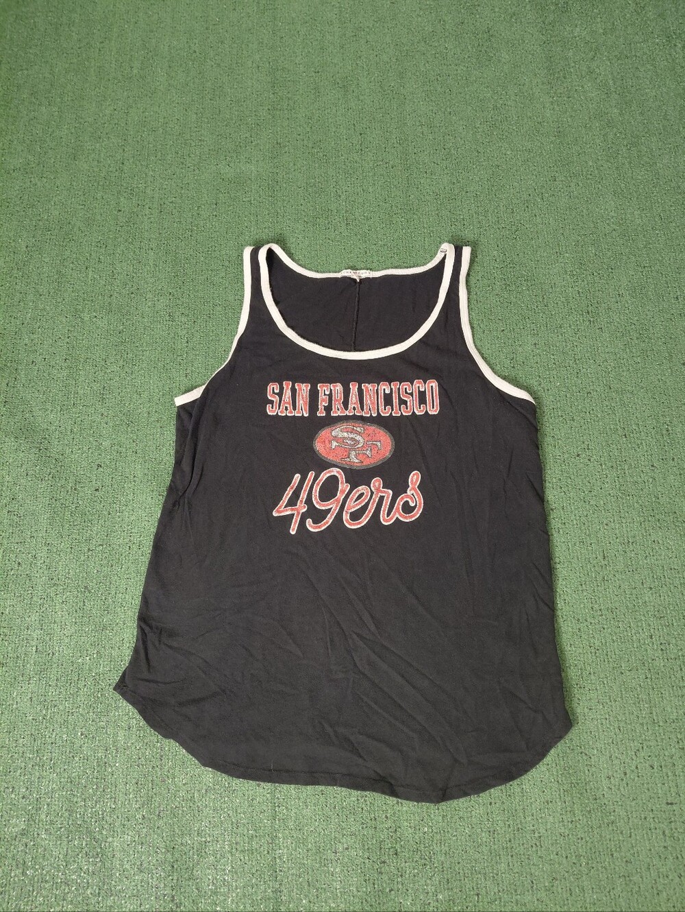 Womens Junk Food San Francisco 49ers NFL Football Sports Black Tank Top Sz XXL